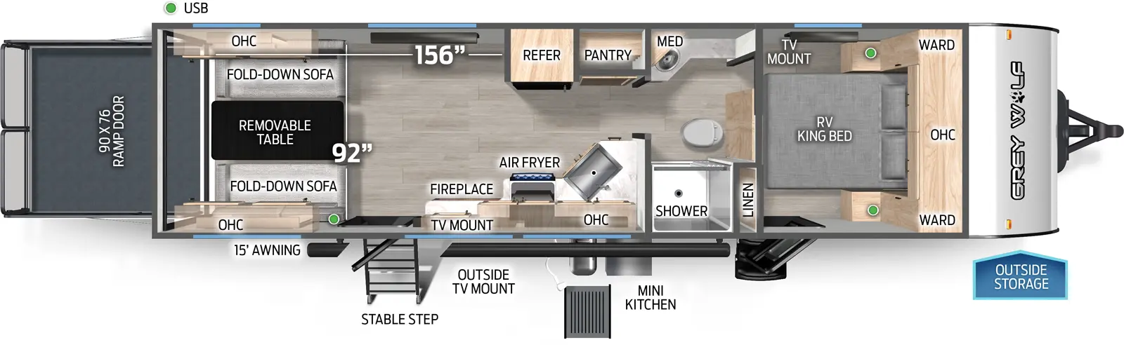 Grey Wolf 24RRT Floorplan